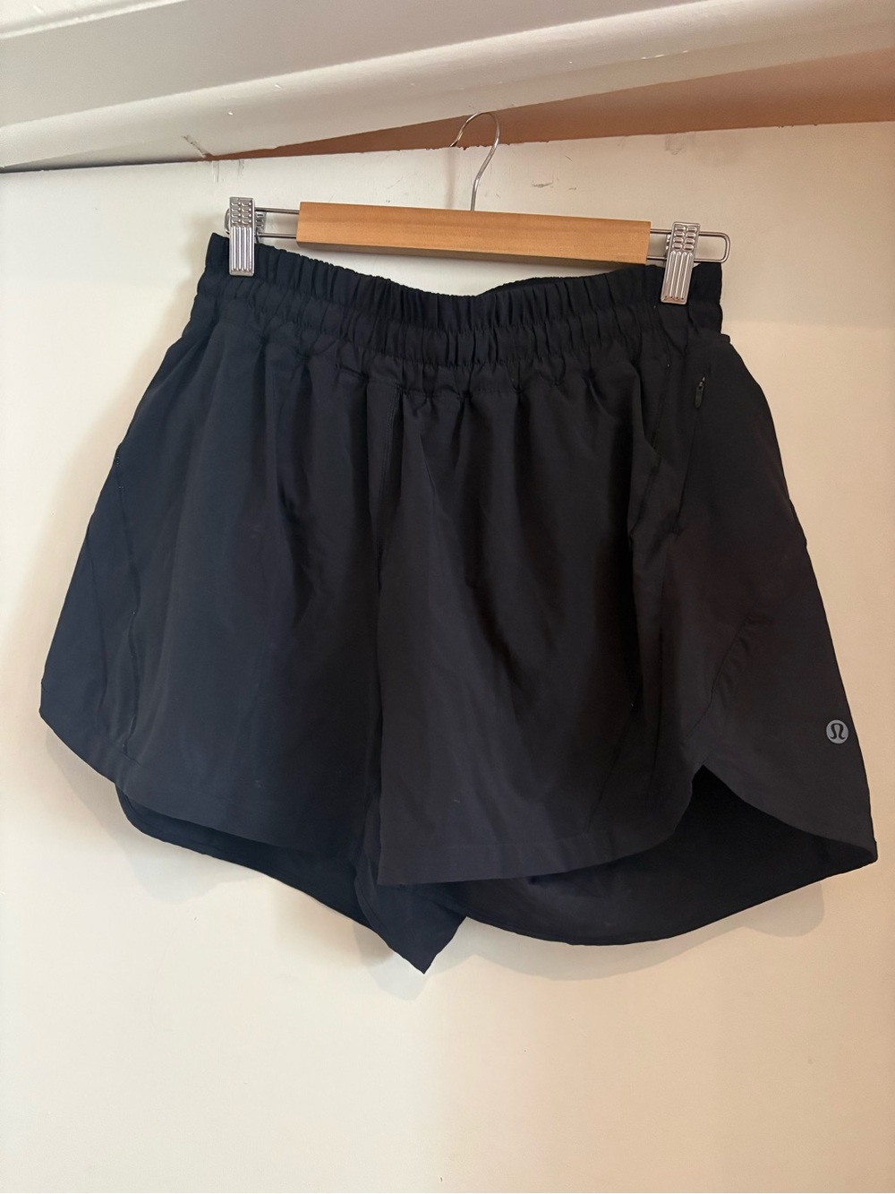 lululemon athletica Black Running Shorts with Elastic Waist